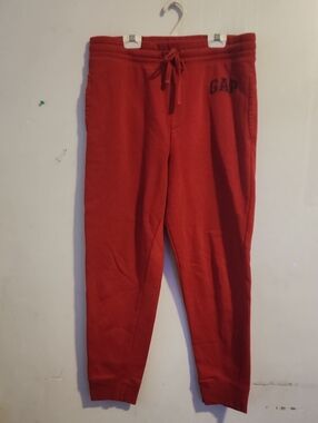 GAP Kids Brick Red Drawstring Joggers